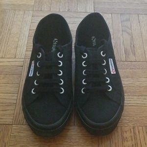 Superga Black Canvas Sneakers